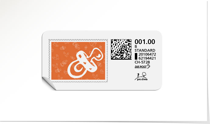 B-Post-Briefmarke 658 orange