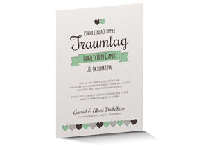 Dankeskarte Hochzeit Letterpress 711