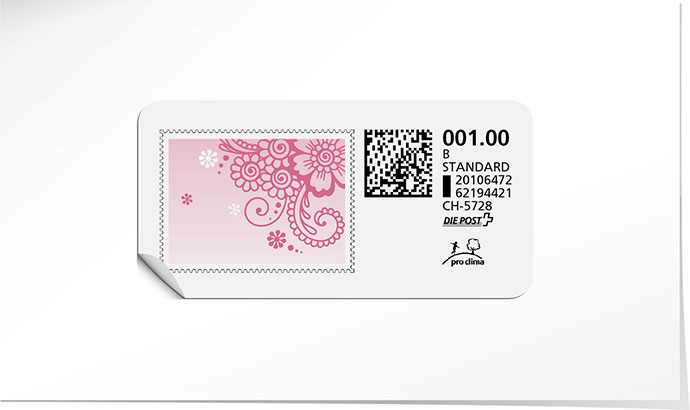 B-Post-Briefmarke 857 cosmo pink